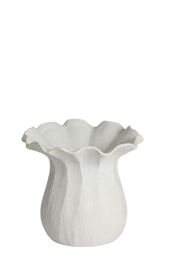Light & Living Accessories Vase deco 21x19 cm ZENORA ceramics matt cream House of Isabella UK