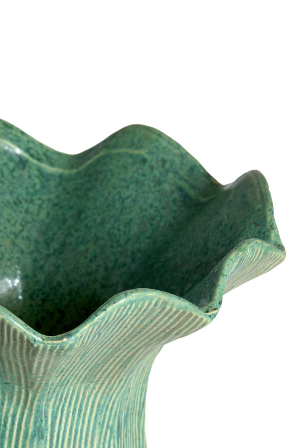Light & Living Accessories Vase deco 21x19 cm ZENORA ceramics matt green House of Isabella UK