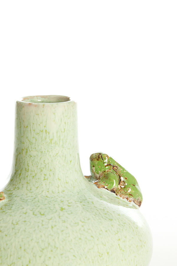 Light & Living Accessories Vase deco 21x20,5 cm FROG ceramics mint green+green House of Isabella UK