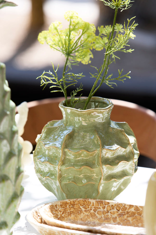 Light & Living Accessories Vase deco 21x20 cm LOSETO ceramics green House of Isabella UK