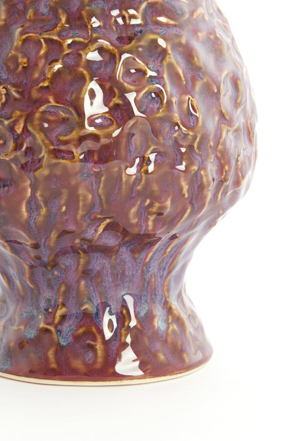 Light & Living Accessories Vase deco 21x26 cm MUNNAR ceramics dark purple House of Isabella UK