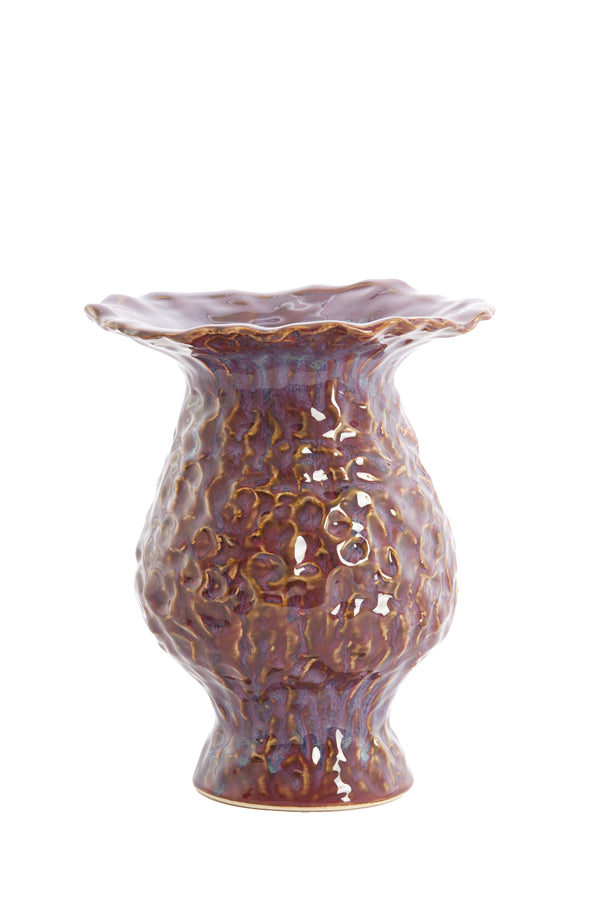 Light & Living Accessories Vase deco 21x26 cm MUNNAR ceramics dark purple House of Isabella UK