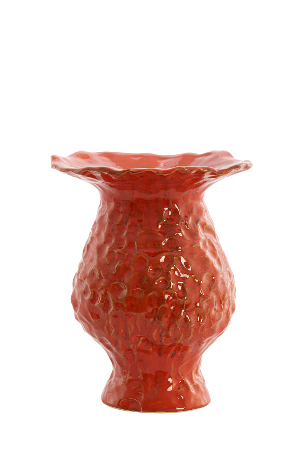 Light & Living Accessories Vase deco 21x26 cm MUNNAR ceramics orange House of Isabella UK