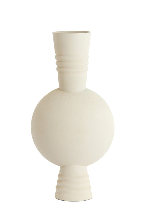 Light & Living Accessories Vase deco 21x60 cm KAVANSI matt cream House of Isabella UK