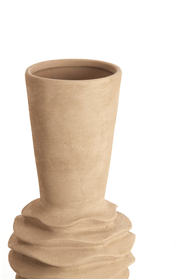 Light & Living Accessories Vase deco 21x60 cm OLIVORA ceramics light brown House of Isabella UK