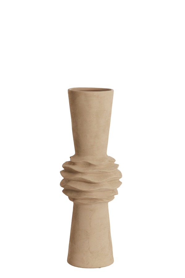 Light & Living Accessories Vase deco 21x60 cm OLIVORA ceramics light brown House of Isabella UK