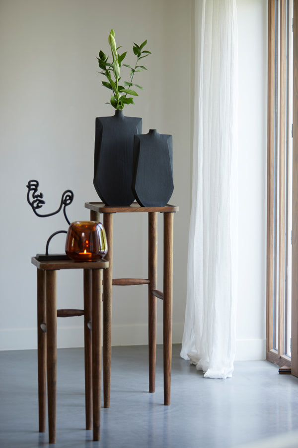 Light & Living Accessories Vase deco 21x7,5x41 cm MAKAHA matt black House of Isabella UK