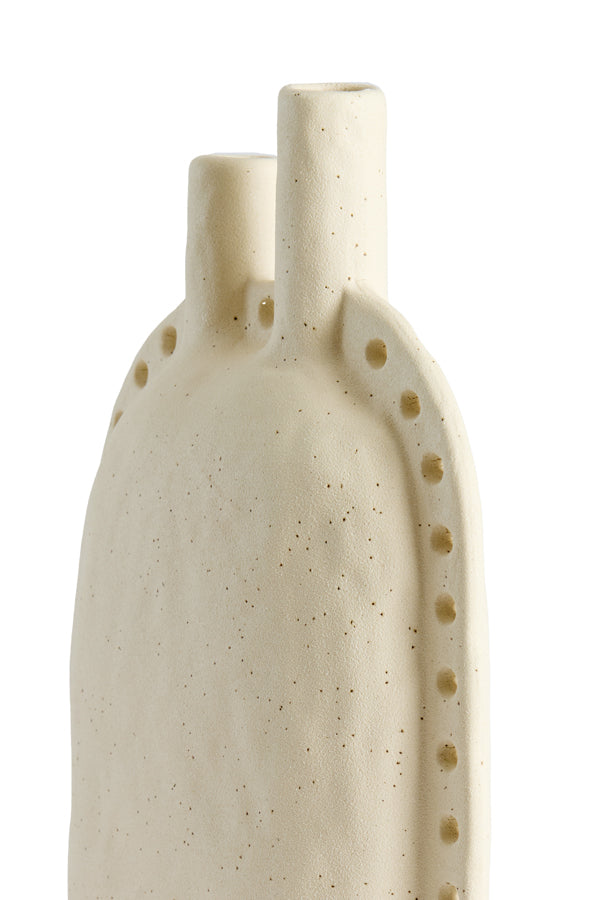 Light & Living Accessories Vase deco 22,5x10x28,5 cm VARAZZA ceramics matt beige House of Isabella UK