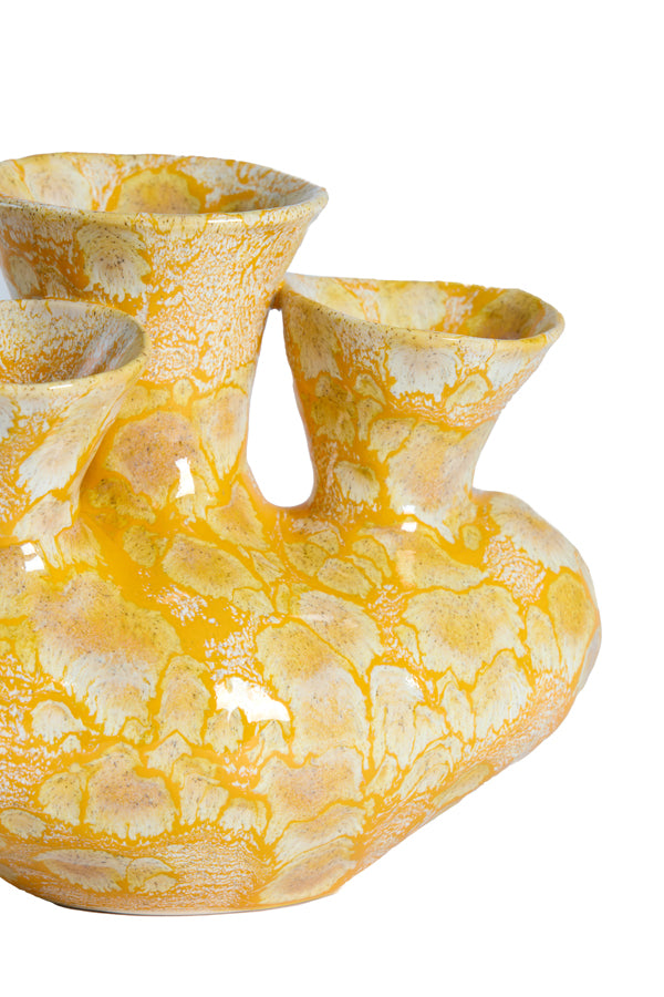 Light & Living Accessories Vase deco 22,5x13,5x20 cm SIAJO ceramics yellow-orange House of Isabella UK