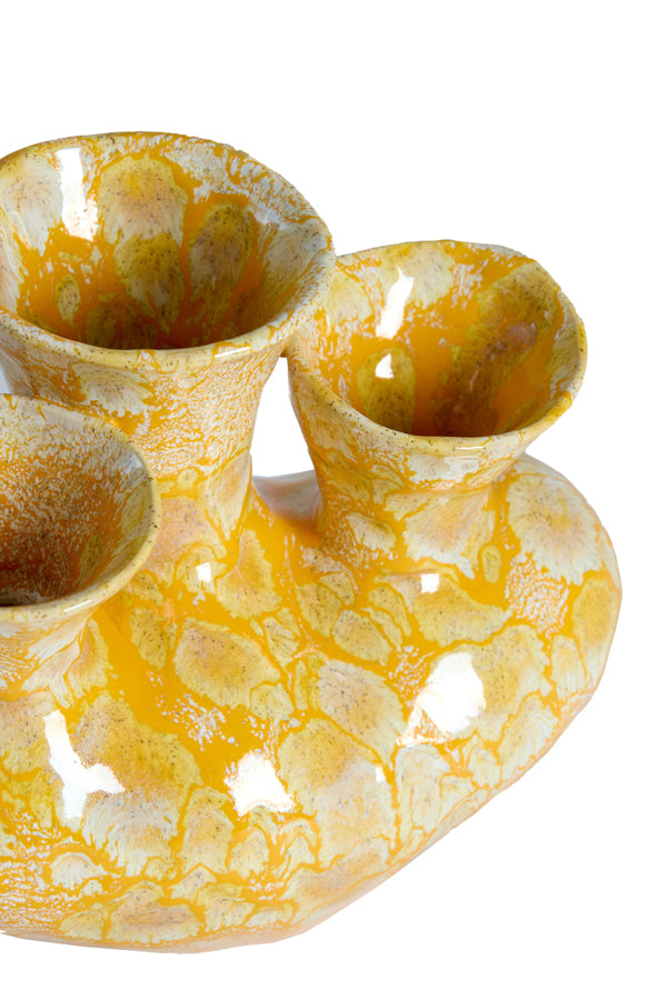 Light & Living Accessories Vase deco 22,5x13,5x20 cm SIAJO ceramics yellow-orange House of Isabella UK