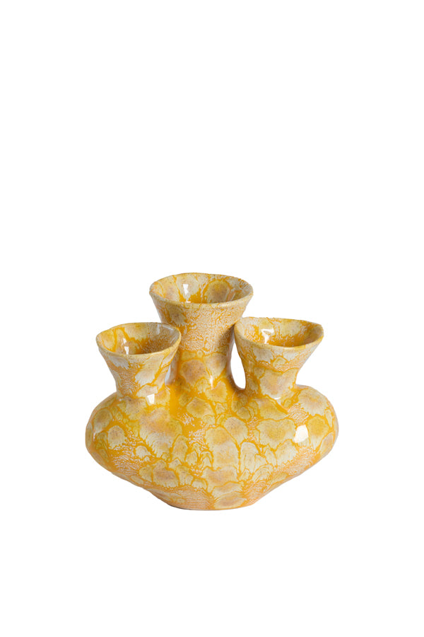 Light & Living Accessories Vase deco 22,5x13,5x20 cm SIAJO ceramics yellow-orange House of Isabella UK