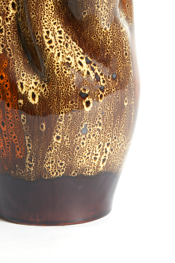 Light & Living Accessories Vase deco 22,5x30 cm ALTHEA ceramics d brown+cream+orange House of Isabella UK