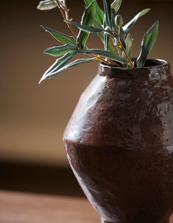 Light & Living Accessories Vase deco 22,5x33 cm VASORA ceramics matt dark red-brown House of Isabella UK