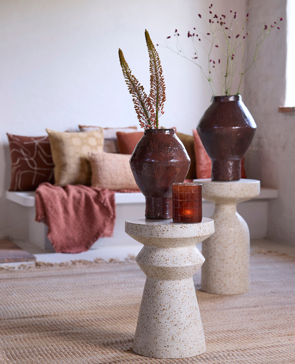 Light & Living Accessories Vase deco 22,5x33 cm VASORA ceramics matt dark red-brown House of Isabella UK
