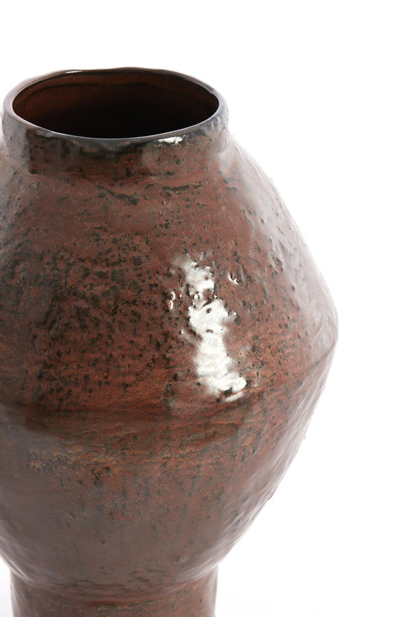 Light & Living Accessories Vase deco 22,5x33 cm VASORA ceramics matt dark red-brown House of Isabella UK