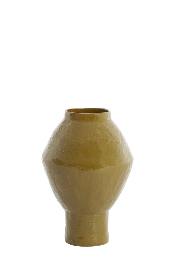 Light & Living Accessories Vase deco 22,5x33 cm VASORA ceramics shiny olive green House of Isabella UK