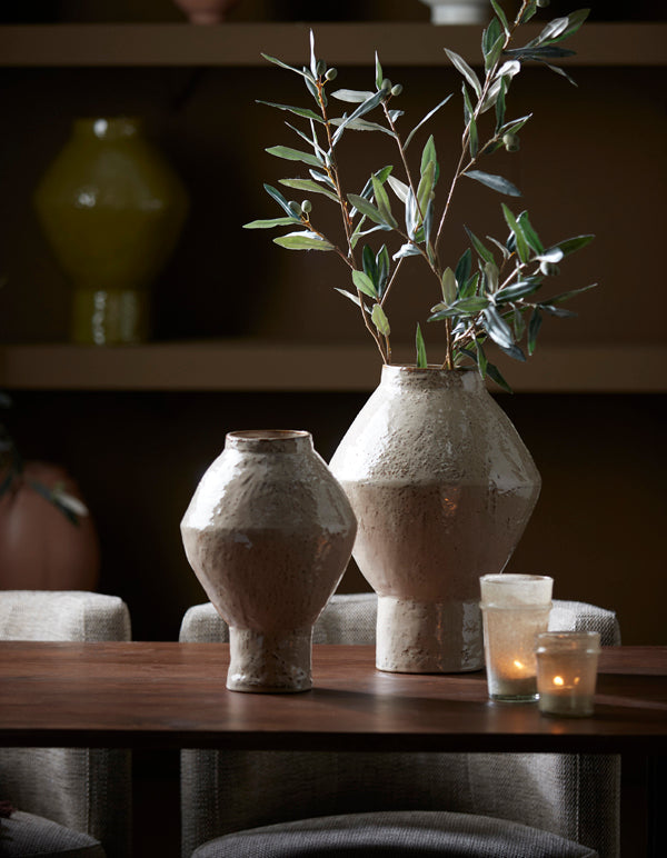 Light & Living Accessories Vase deco 22,5x33 cm VASORA ceramics shiny taupe House of Isabella UK
