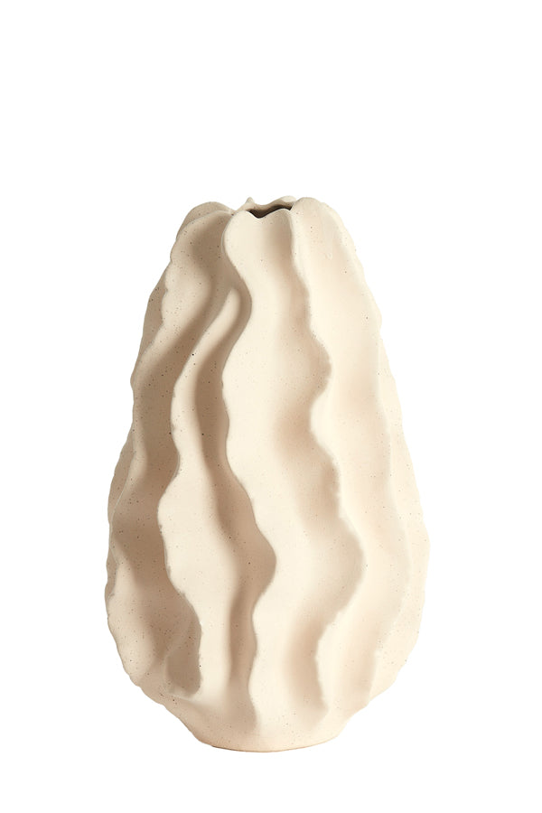 Light & Living Accessories Vase deco 22,5x37,5 cm NELANI ceramics matt cream House of Isabella UK