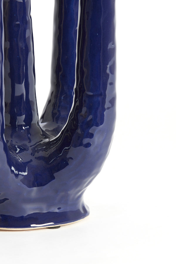 Light & Living Accessories Vase deco 22x16,5x30 cm LEONJO ceramics dark blue House of Isabella UK