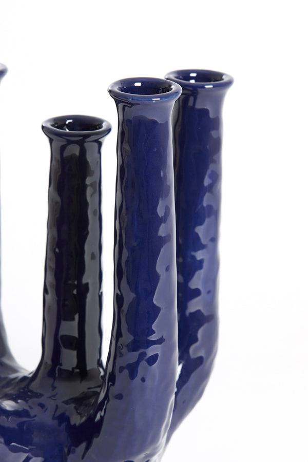 Light & Living Accessories Vase deco 22x16,5x30 cm LEONJO ceramics dark blue House of Isabella UK