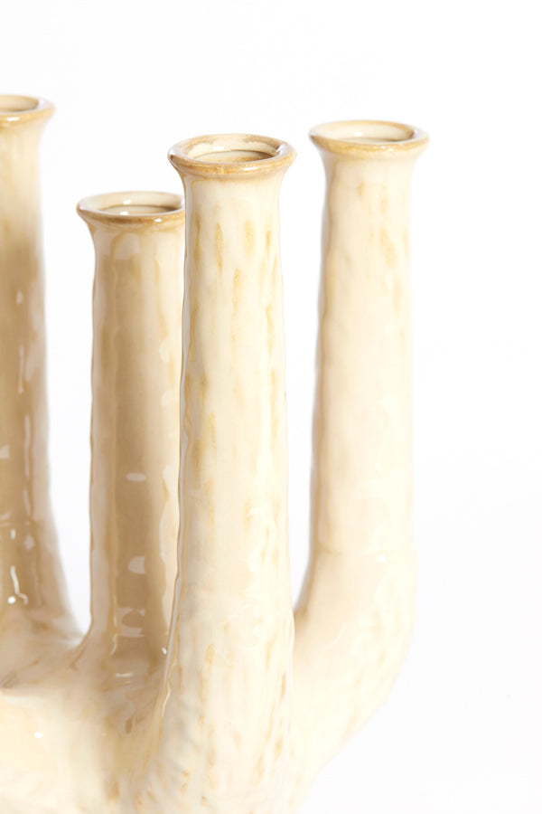Light & Living Accessories Vase deco 22x16,5x30 cm LEONJO ceramics sand-beige House of Isabella UK