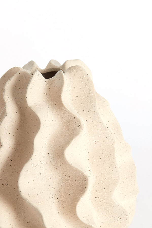 Light & Living Accessories Vase deco 22x26 cm NELANI ceramics matt cream House of Isabella UK