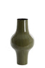 Light & Living Accessories Vase deco 22x40 cm SINDO shiny dark olive green+black House of Isabella UK