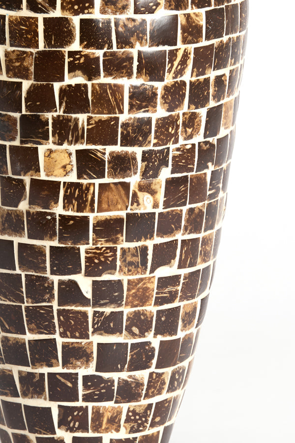 Light & Living Accessories Vase deco 22x50 cm TUDELA coconut dark brown House of Isabella UK