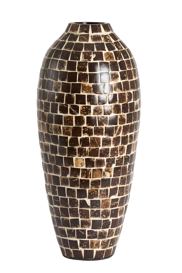 Light & Living Accessories Vase deco 22x50 cm TUDELA coconut dark brown House of Isabella UK
