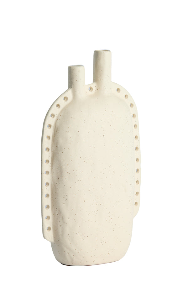 Light & Living Accessories Vase deco 22x9x38 cm VARAZZA ceramics matt beige House of Isabella UK