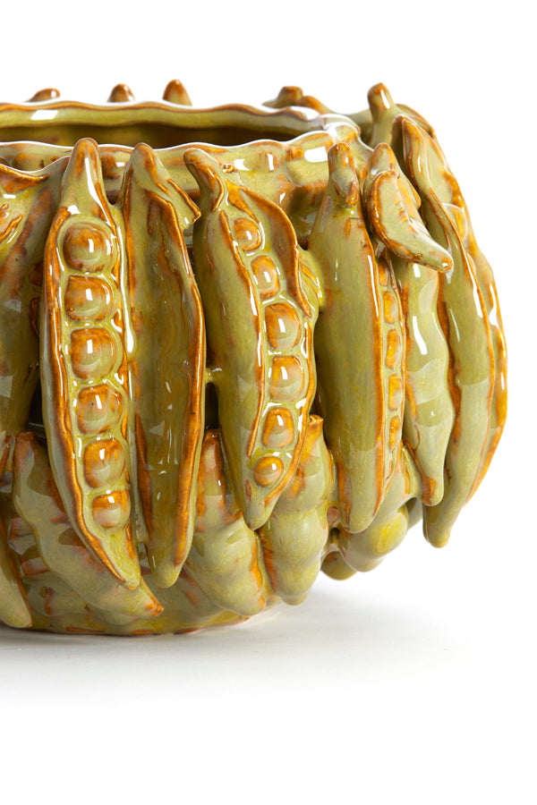Light & Living Accessories Vase deco 23,5x22,5x15 cm FABA ceramics olive green-brown House of Isabella UK