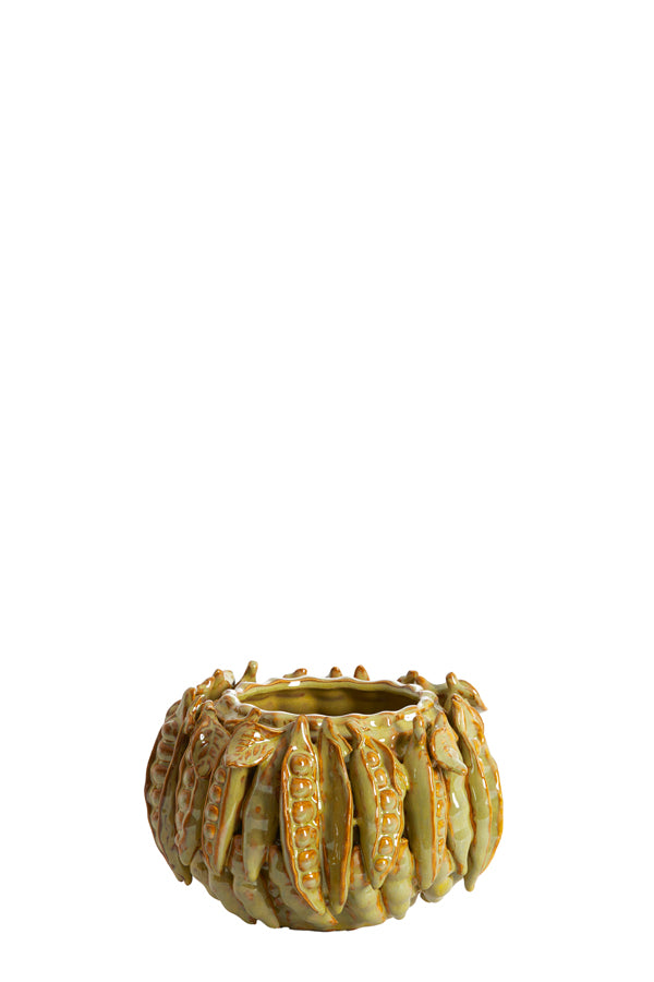 Light & Living Accessories Vase deco 23,5x22,5x15 cm FABA ceramics olive green-brown House of Isabella UK