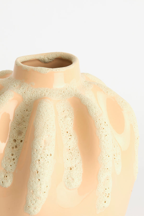 Light & Living Accessories Vase deco 23,5x27,5 cm CHIERI ceramics light pink+cream House of Isabella UK