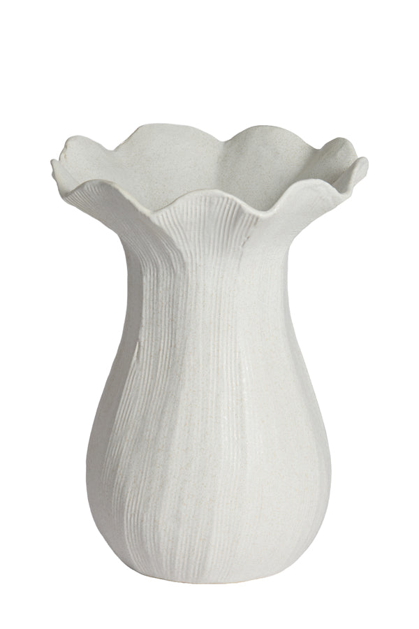 Light & Living Accessories Vase deco 23,5x30,5 cm ZENORA ceramics matt cream House of Isabella UK