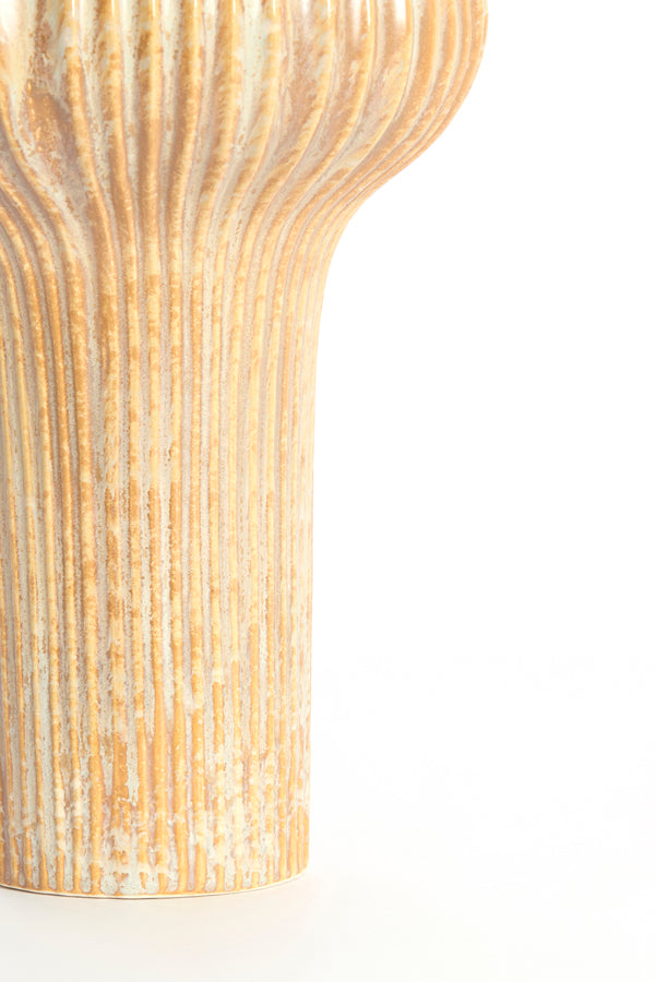 Light & Living Accessories Vase deco 23,5x42,5 cm NEVANO cream+orange-brown House of Isabella UK