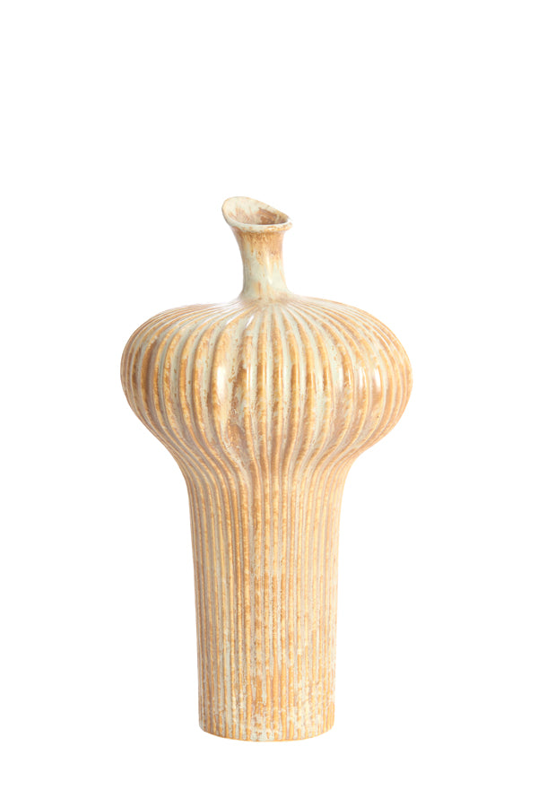 Light & Living Accessories Vase deco 23,5x42,5 cm NEVANO cream+orange-brown House of Isabella UK