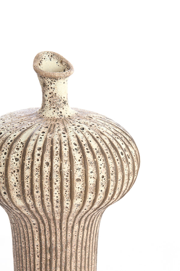 Light & Living Accessories Vase deco 23,5x42,5 cm NEVANO matt dark brown+cream House of Isabella UK