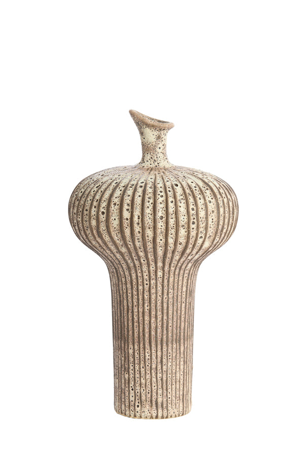 Light & Living Accessories Vase deco 23,5x42,5 cm NEVANO matt dark brown+cream House of Isabella UK
