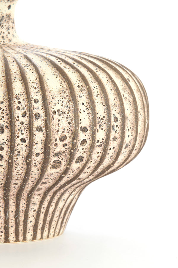 Light & Living Accessories Vase deco 23x22,5x18 cm NEVANO matt dark brown+cream House of Isabella UK