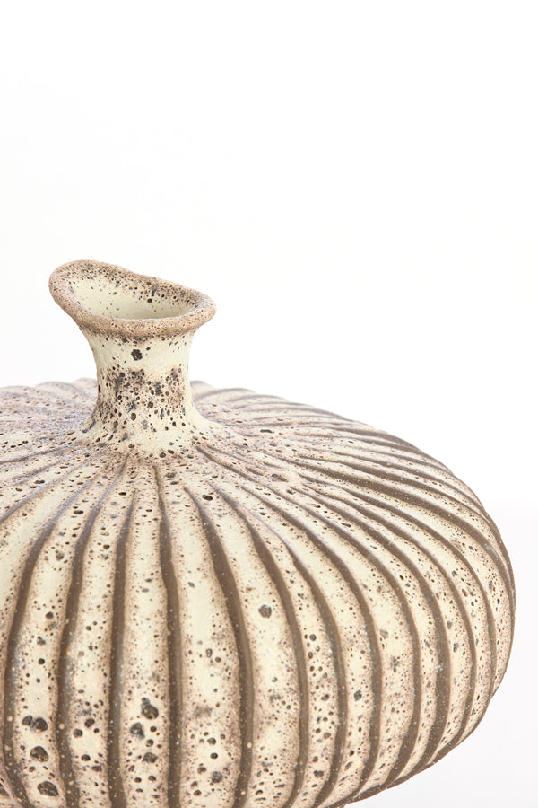 Light & Living Accessories Vase deco 23x22,5x18 cm NEVANO matt dark brown+cream House of Isabella UK