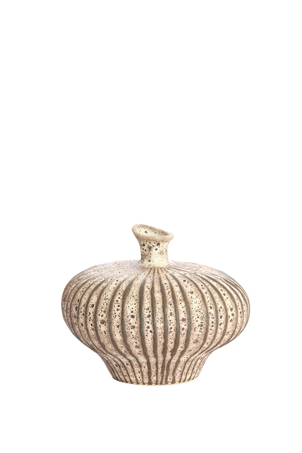 Light & Living Accessories Vase deco 23x22,5x18 cm NEVANO matt dark brown+cream House of Isabella UK
