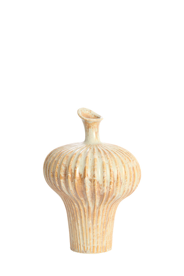 Light & Living Accessories Vase deco 23x22x32,5 cm NEVANO cream+orange-brown House of Isabella UK
