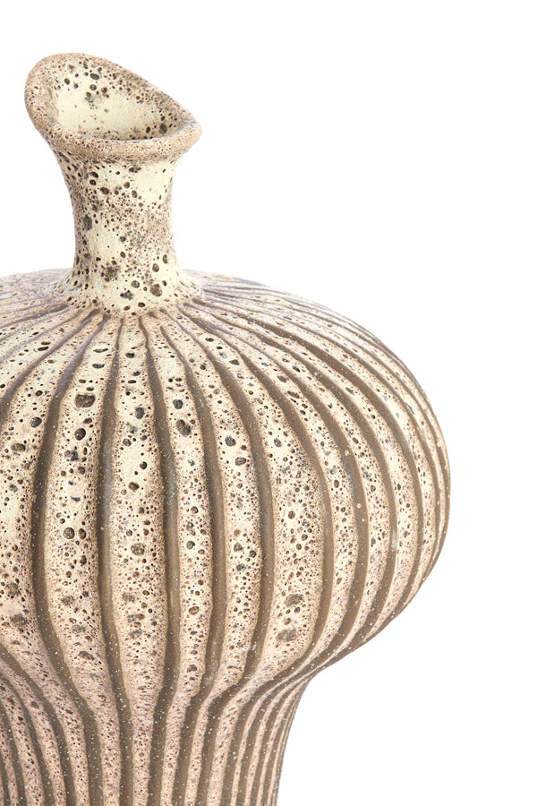 Light & Living Accessories Vase deco 23x22x32,5 cm NEVANO matt dark brown+cream House of Isabella UK