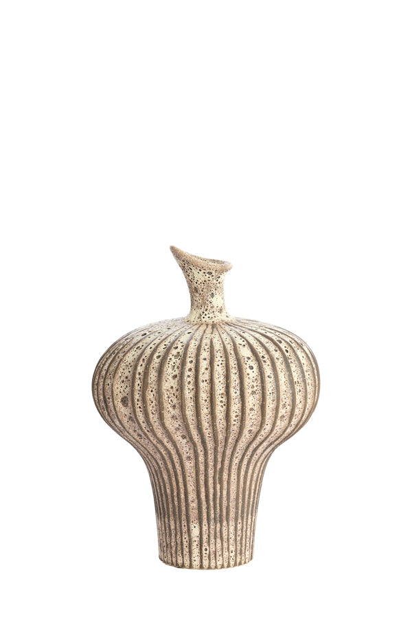 Light & Living Accessories Vase deco 23x22x32,5 cm NEVANO matt dark brown+cream House of Isabella UK