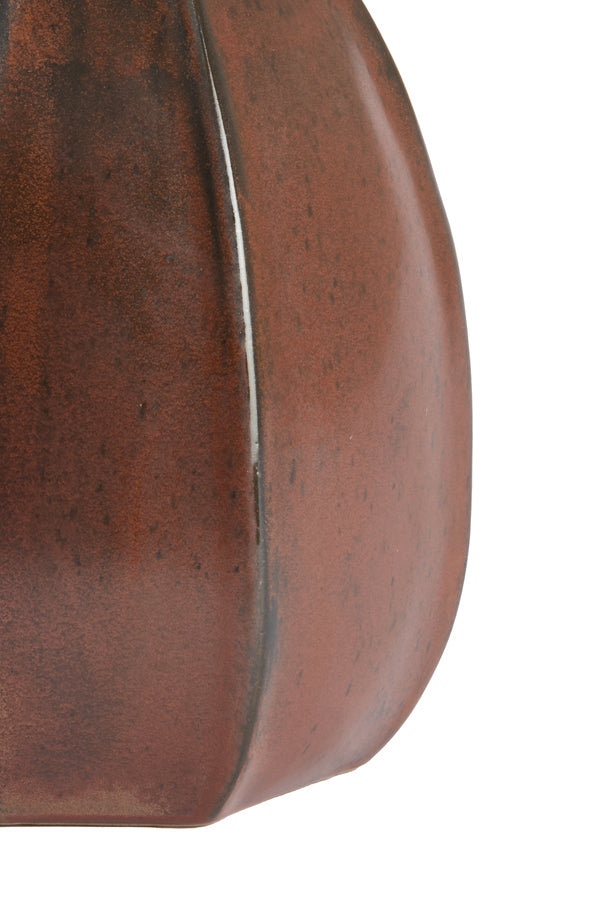 Light & Living Accessories Vase deco 23x26 cm SERRA ceramics matt dark red-brown House of Isabella UK