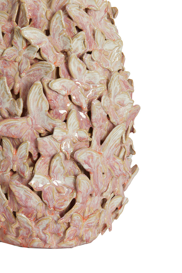 Light & Living Accessories Vase deco 23x36,5 cm MARIPOSA ceramics pink House of Isabella UK