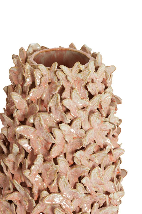 Light & Living Accessories Vase deco 23x36,5 cm MARIPOSA ceramics pink House of Isabella UK