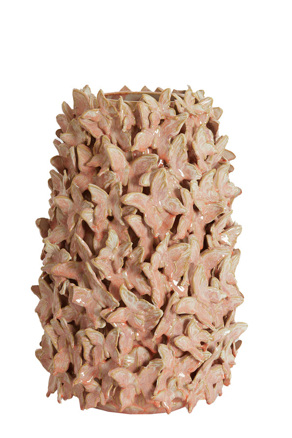 Light & Living Accessories Vase deco 23x36,5 cm MARIPOSA ceramics pink House of Isabella UK