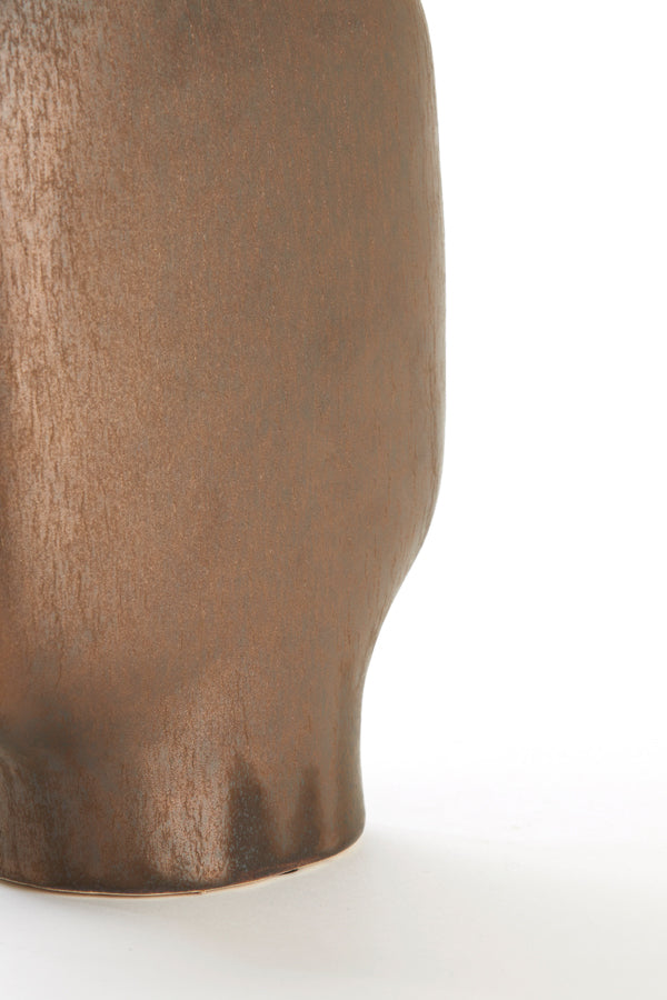 Light & Living Accessories Vase deco 23x9,5x40,5 cm TROVO ceramics matt dark bronze House of Isabella UK