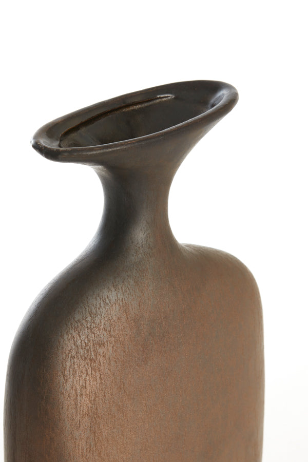 Light & Living Accessories Vase deco 23x9,5x40,5 cm TROVO ceramics matt dark bronze House of Isabella UK